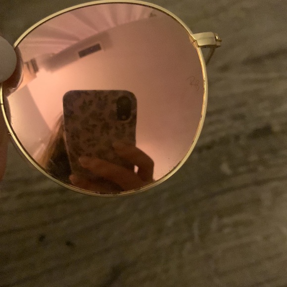 Raybans pink glasses with gold frames RB3447 - Picture 2 of 4